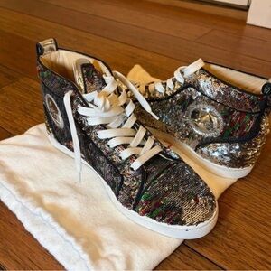 Christian Louboutin Multicolor Sequin Sneakers